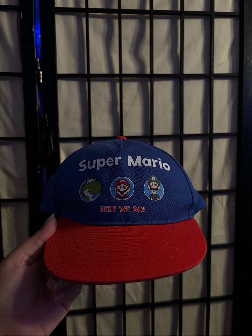Nintendo Super Mario Blue Hat with Black Logo